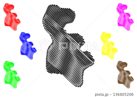 Nansen island (Russia, Russian Federation, Franz Josef Land archipelago) map vector illustration, scribble sketch Ostrov Nansena map Nansen island (Russia, Russian Federation, Franz Josef Land archipelago) map vector illustration, scribble sketch Ostrov Nansena map 136805206