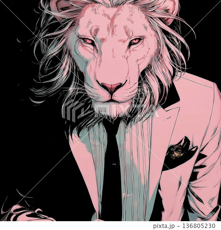 闇社会の捕食者、スーツを着た猛獣 136805230