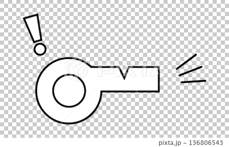 Warning whistle pictogram Warning whistle pictogram 136806543