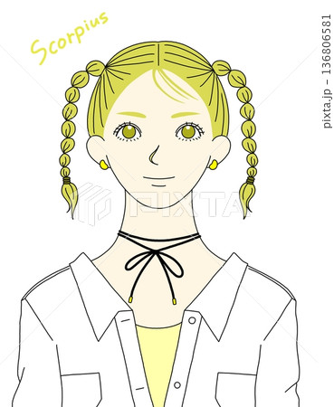 さそり座モチーフの女の子 136806581