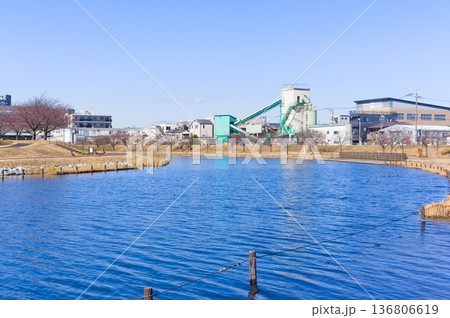 東京都江戸川区旧中川沿い2026年2月 136806619