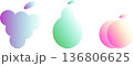 デフォルメしたフルーツ3種類 136806625