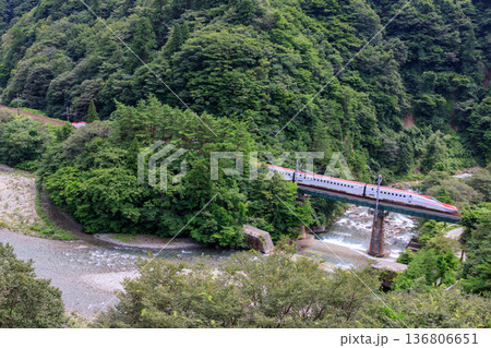 深緑の仙岩峠を走り抜ける秋田新幹線（その2） 136806651