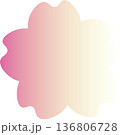シンプルなグラデーションの桜 136806728