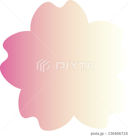 シンプルなグラデーションの桜 シンプルなグラデーションの桜 136806728