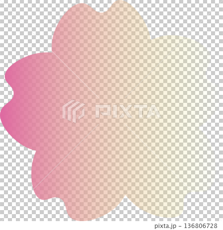 シンプルなグラデーションの桜 シンプルなグラデーションの桜 136806728