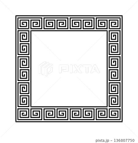 Greek square roman border pattern frame....のイラスト素材 [136807750] - PIXTA