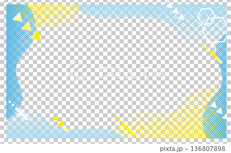 水色と黄色の夏のグラデーション背景 水色と黄色の夏のグラデーション背景 136807898