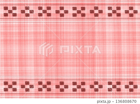 沖縄ミンサー140 キュートなチェック 136808670