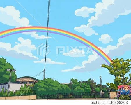 雨上がりの夏空 136808808