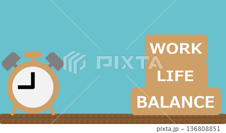 ワークライフバランスのイラスト 136808851