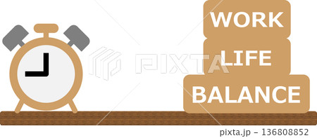 ワークライフバランスのイラスト 136808852