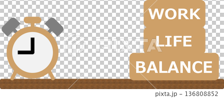 ワークライフバランスのイラスト 136808852