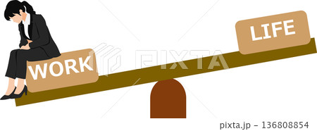 ワークライフバランスのイラスト 136808854