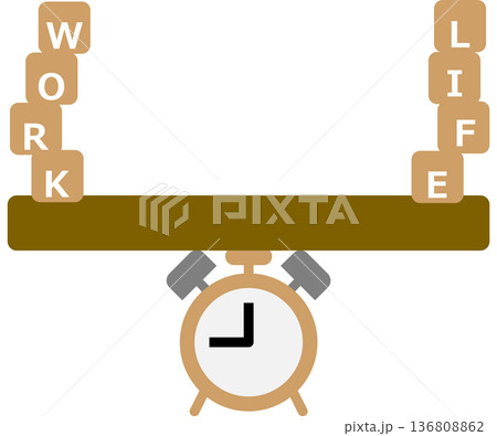 ワークライフバランスのイラスト 136808862