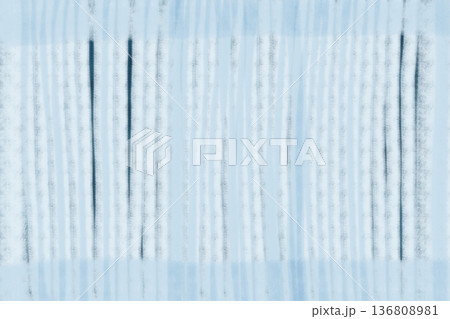 イラスト素材：かすれた水色の縦縞スライド（横） 136808981