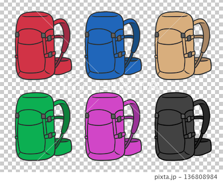 一款中等大小的背包，適合在小屋露營時使用。 136808984