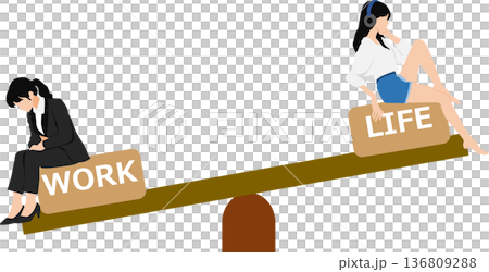 Work-life balance illustrations Work-life balance illustrations 136809288