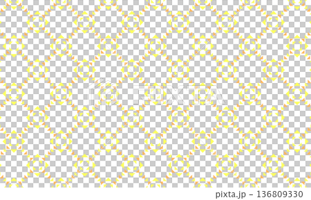 Yellow diamond lattice pattern with a sun motif surrounded by triangles Yellow diamond lattice pattern with a sun motif surrounded by triangles 136809330