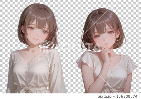 かわいい女性 136809374