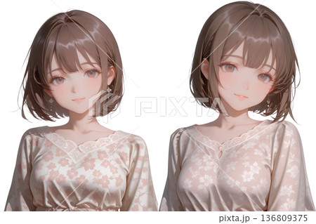 かわいい女性 136809375