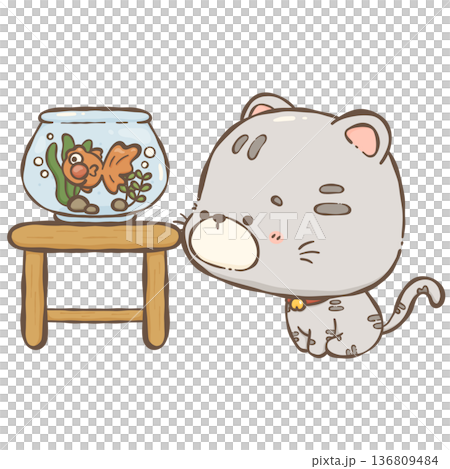 Little gray cat 136809484