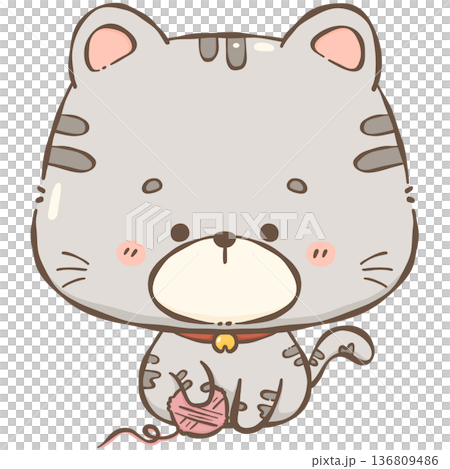 Little gray cat 136809486