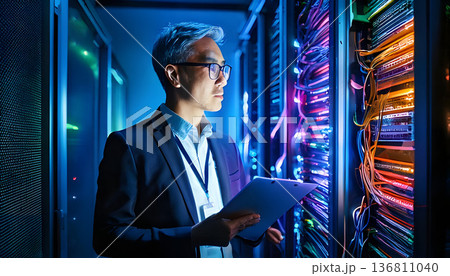 データー戦隊で働くエンジニア データー戦隊で働くエンジニア 136811040