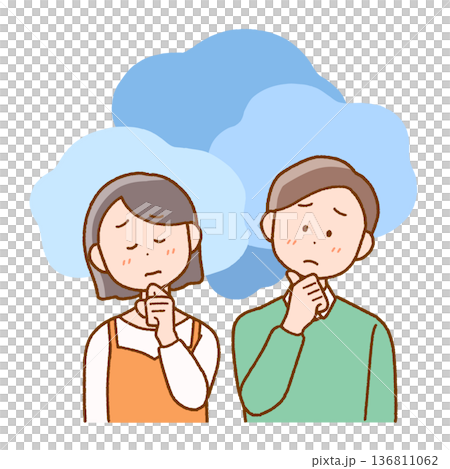悩むこどものイラスト｜思春期・カウンセリング 136811062