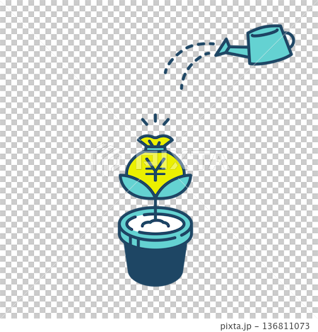 簡單可愛的投資理財顏色材料 簡單可愛的投資理財顏色材料 136811073