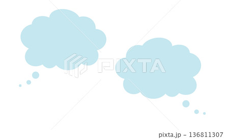 吹き出し 雲 モコモコ 水色 シンプル ベクターpng 吹き出し 雲 モコモコ 水色 シンプル ベクターpng 136811307