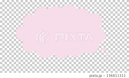 Speech bubble cloud smoke pink simple vector png Speech bubble cloud smoke pink simple vector png 136811311