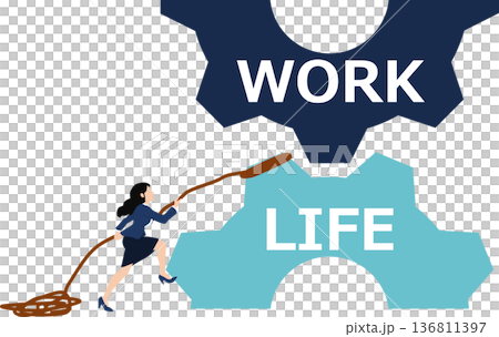 Work-life balance illustrations Work-life balance illustrations 136811397