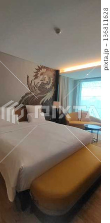 this is bedroom interior of hotel in Jakarta this is bedroom interior of hotel in Jakarta 136811628