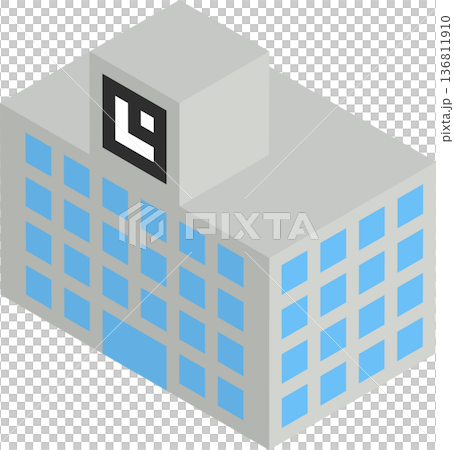 Isometric illustration of a block-style school building Isometric illustration of a block-style school building 136811910