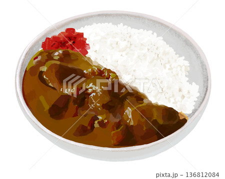 カレーライス（福神漬け付き） 136812084