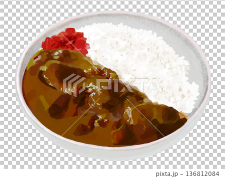 カレーライス（福神漬け付き） 136812084