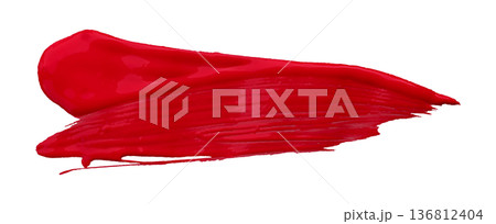 Ruddy brush isolated on transparent background, Scarlet Sage red brush 136812404