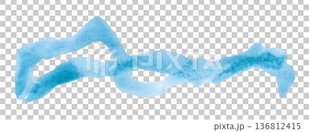 Light blue brush isolated on transparent background Light blue watercolor Light blue brush isolated on transparent background Light blue watercolor 136812415