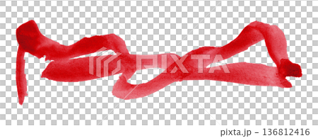 red brush isolated on transparent background red watercolor red brush isolated on transparent background red watercolor 136812416