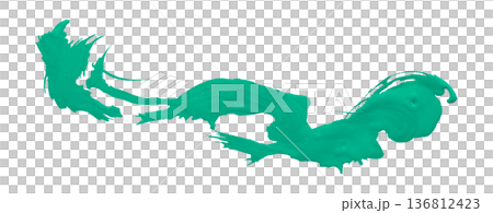 green brush isolated on transparent background green watercolor green brush isolated on transparent background green watercolor 136812423