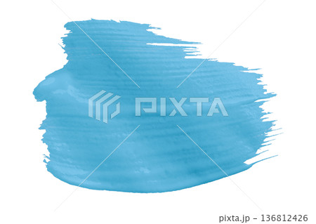 Light blue brush isolated on transparent background Light blue brush watercolor 136812426