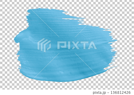 Light blue brush isolated on transparent background Light blue brush watercolor 136812426