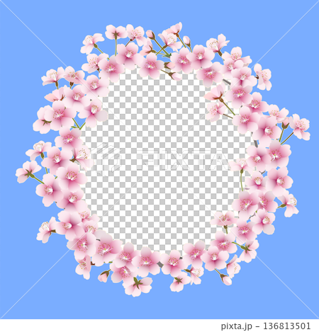 櫻花花環(透明內裡,藍色) 櫻花花環(透明內裡,藍色) 136813501
