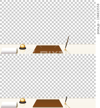 透明背景的接待台 136813558