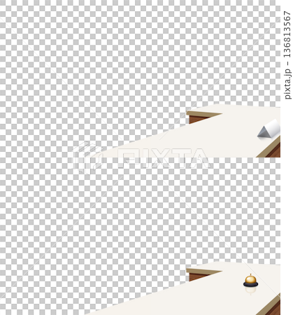 透明背景的接待台 136813567