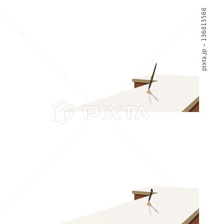 背景が透過された受付カウンター 136813568