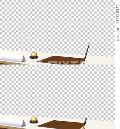 透明背景的接待台 136813570