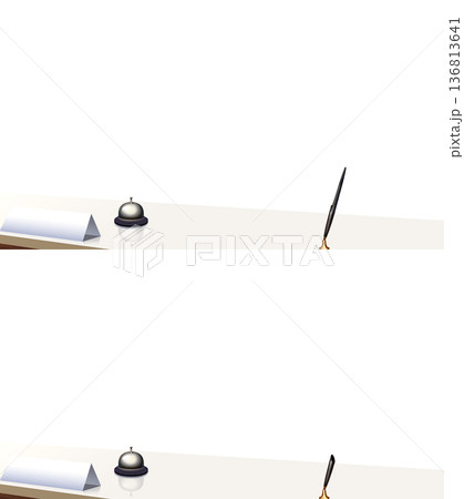 背景が透過された受付カウンター 136813641
