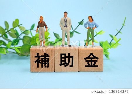 補助金と書かれたブロック 補助金と書かれたブロック 136814375